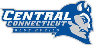 CCSU Blue Devils Logo for Athletics Teams. Central Connecticut Blue Devils with Blue Devils Head